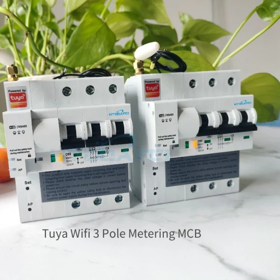 3ka 6ka AC Smart Metering Leistungsschalter von 10A bis 100A 1/2/3/4p mit Tuya APP
