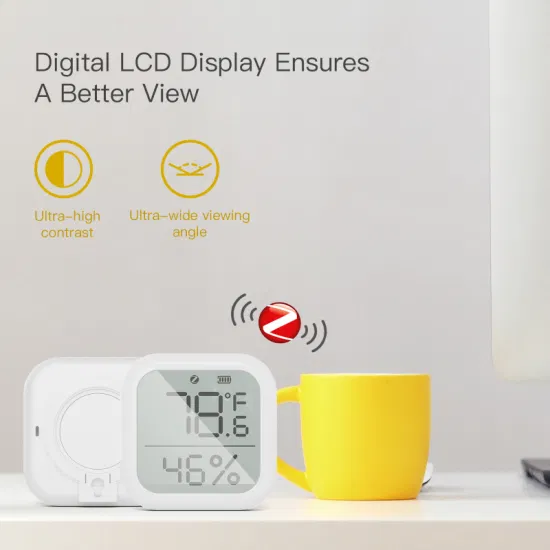 Tuya Smart Zigbee Temperatur- und Luftfeuchtigkeitssensor mit digitalem LCD-Display